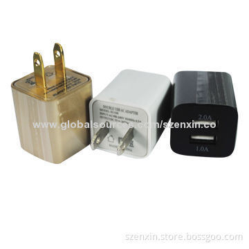 2.1A/1.0A Dual USB 2-port AC Wall Adapter Charger